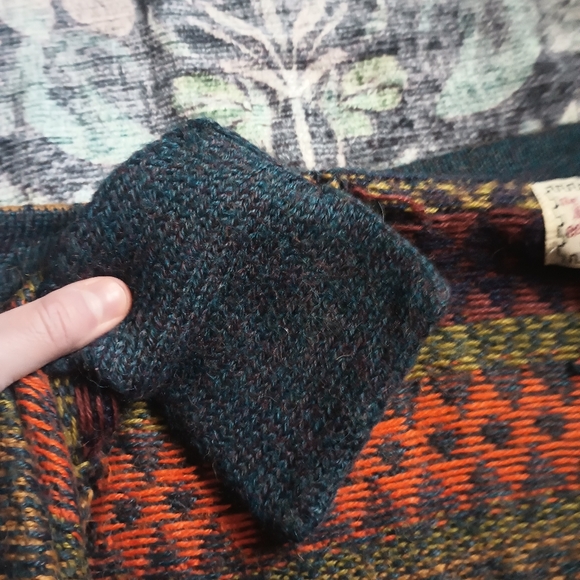 The Alpaca Connection Colorful Nordic Cardigan XL Peru 90s Folklore Boho Cabin - Picture 14 of 16